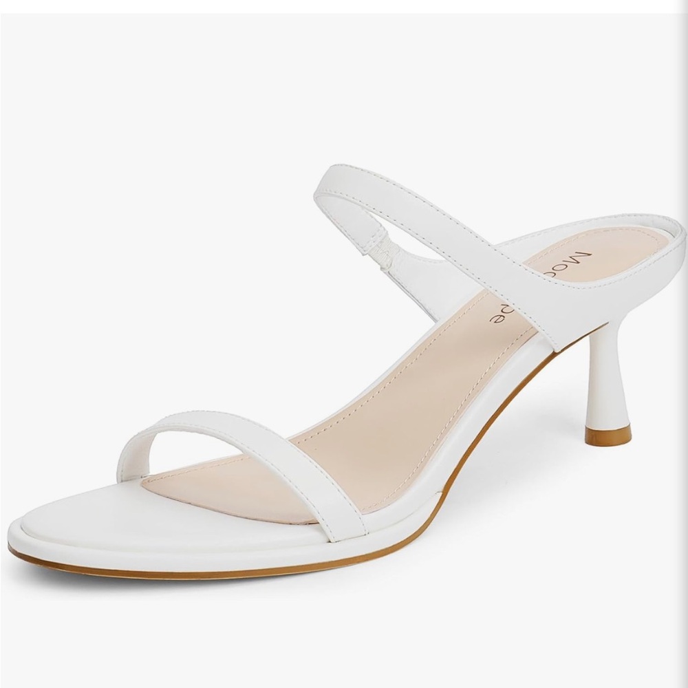 White kitten heels